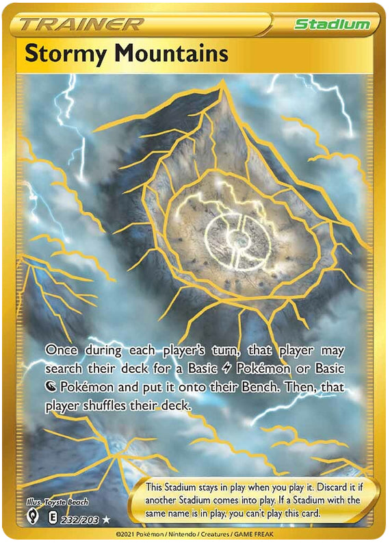 Stormy Mountains #232/203 Secret Rare - Evolving Skies Pokemon card