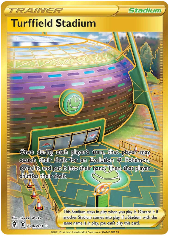 Turffield Stadium #234/203 Secret Rare - Evolving Skies Pokemon card