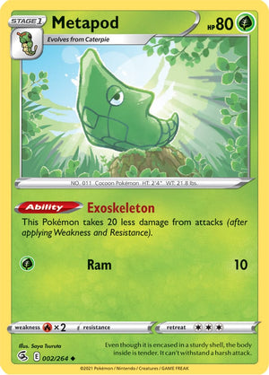 0002 Metapod Uncommon Fusion Strike