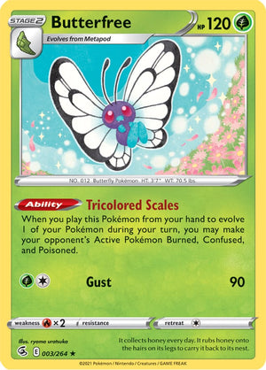 0003 Butterfree Holo Rare Fusion Strike
