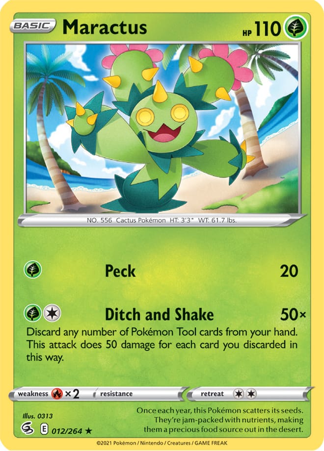 Maractus #12/264 Rare - Fusion Strike Pokemon card