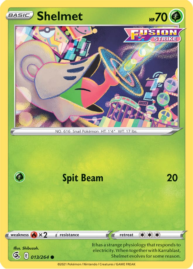 Shelmet #13/264 Common - Fusion Strike Pokemon card