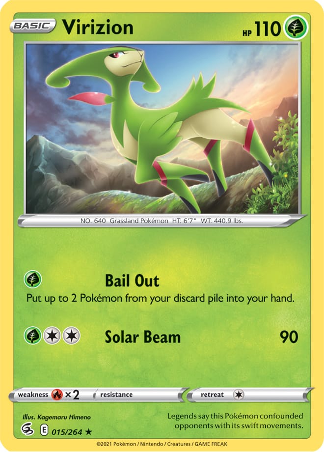 Virizion #15/264 Rare - Fusion Strike Pokemon card