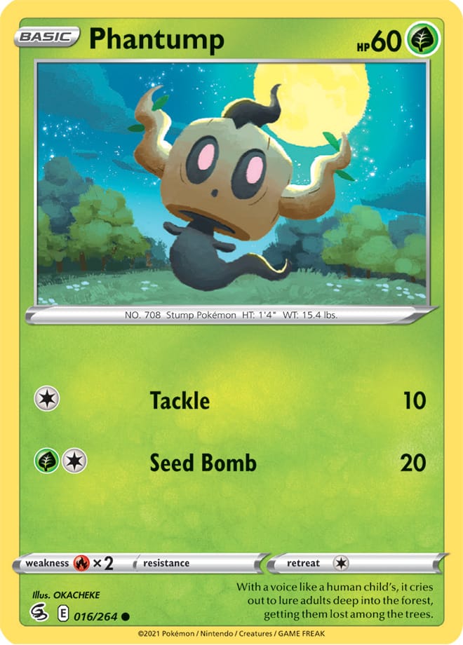 Phantump #16/264 Common - Fusion Strike Pokemon card