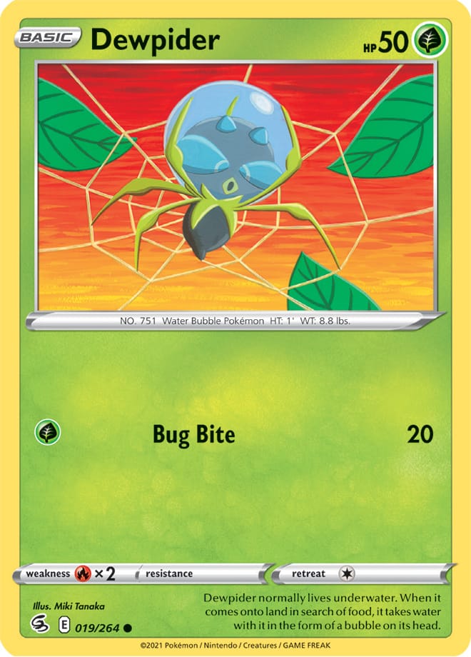 Dewpider #19/264 Common - Fusion Strike Pokemon card