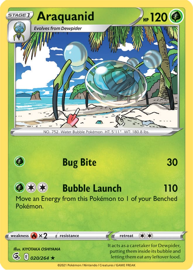 Araquanid #20/264 Rare - Fusion Strike Pokemon card