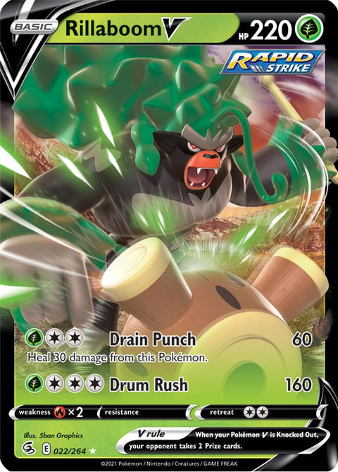 0022 Rillaboom Ultra Rare Fusion Strike