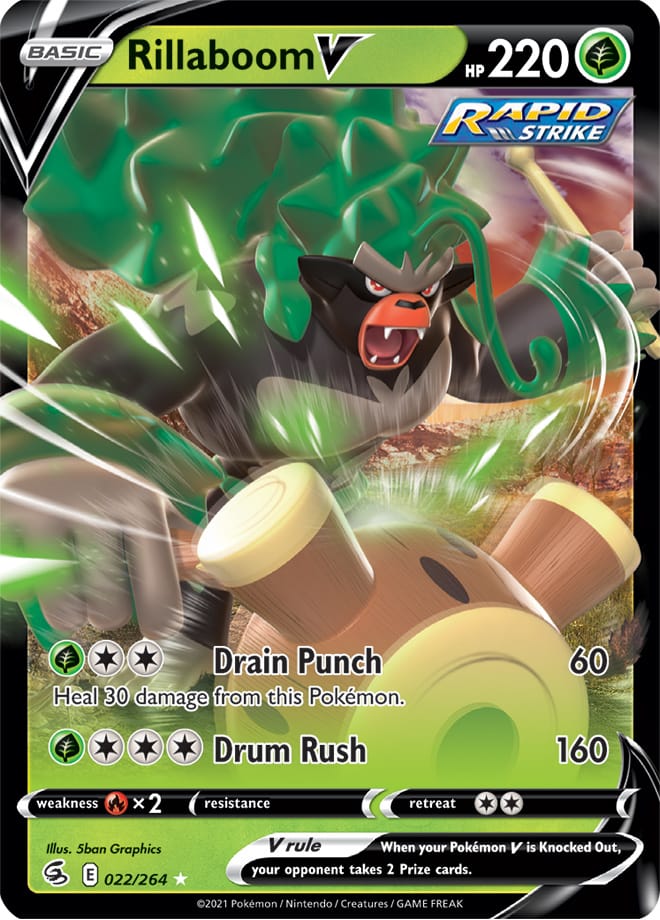 Rillaboom #22/264 Ultra Rare - Fusion Strike Pokemon card