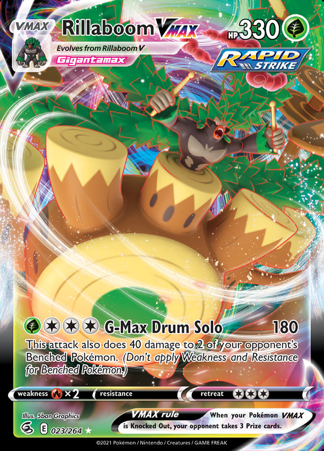 Rillaboom #23/264 Ultra Rare - Fusion Strike Pokemon card