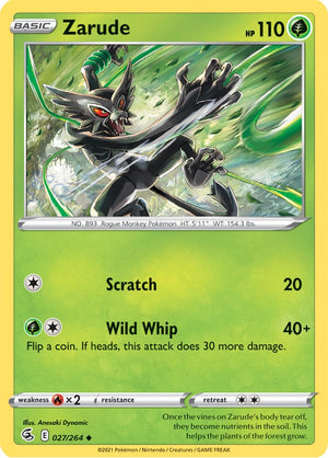 0027 Zarude Uncommon Fusion Strike