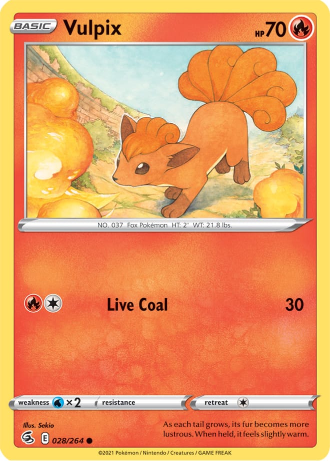 Vulpix #28/264 Common - Fusion Strike Pokemon card