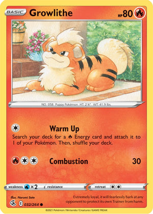 0032 Growlithe Common Fusion Strike
