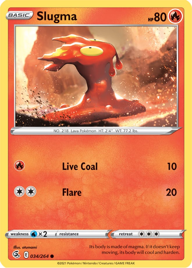 Slugma #34/264 Common - Fusion Strike Pokemon card