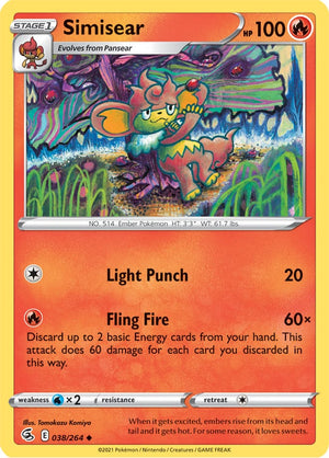 0038 Simisear Uncommon Fusion Strike