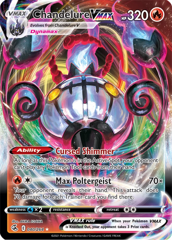 Chandelure #40/264 Ultra Rare - Fusion Strike Pokemon card