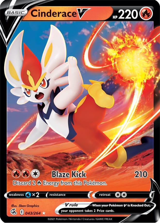 Cinderace #43/264 Ultra Rare - Fusion Strike Pokemon card