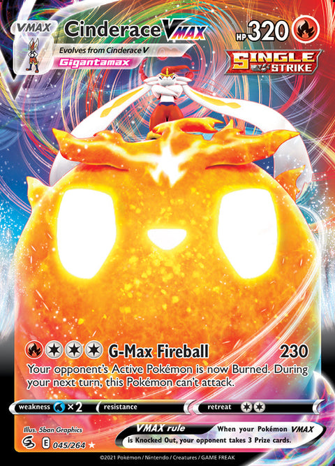 0045 Cinderace Ultra Rare Fusion Strike