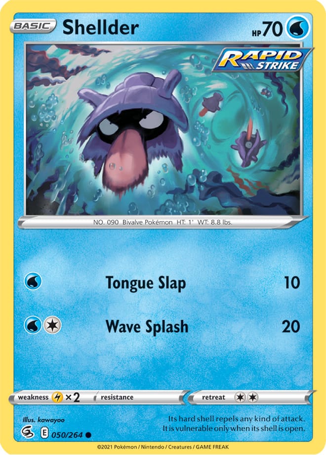 Shellder #50/264 Common - Fusion Strike Pokemon card