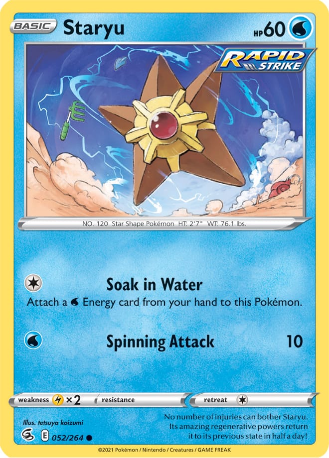 Staryu #52/264 Common - Fusion Strike Pokemon card