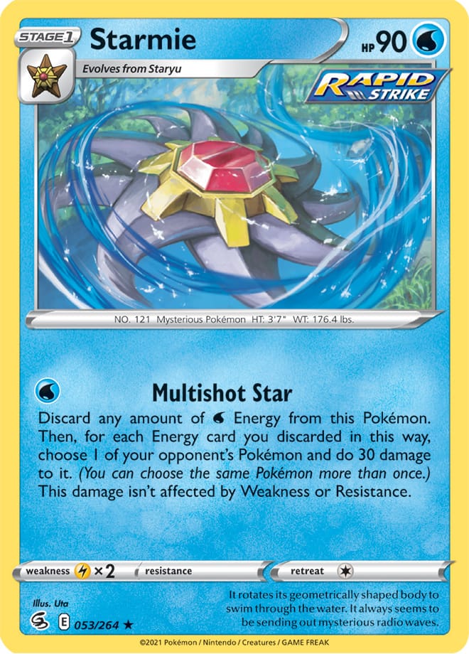 Starmie #53/264 Holo Rare - Fusion Strike Pokemon card