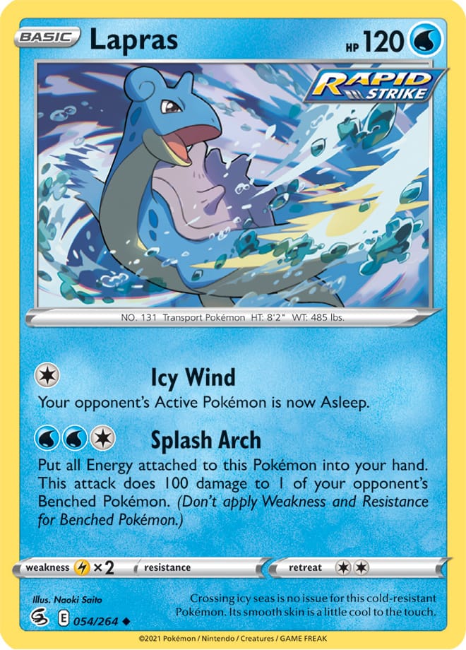 Lapras #54/264 Uncommon - Fusion Strike Pokemon card