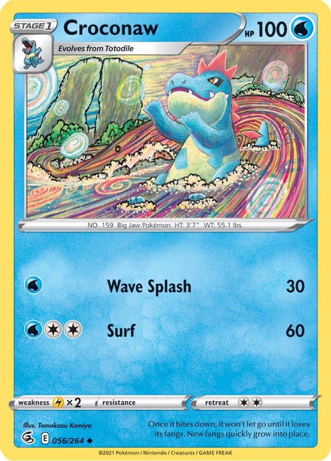 Croconaw #56/264 Uncommon - Fusion Strike Pokemon card