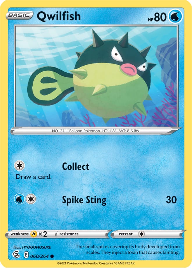 Qwilfish #60/264 Common - Fusion Strike Pokemon card