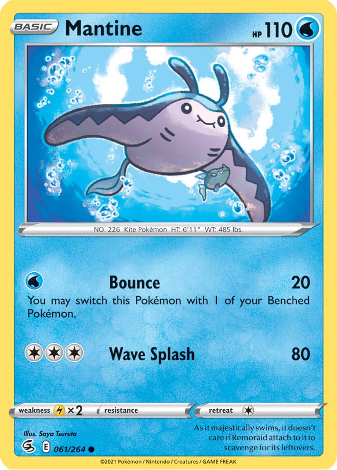 Mantine #61/264 Common - Fusion Strike Pokemon card