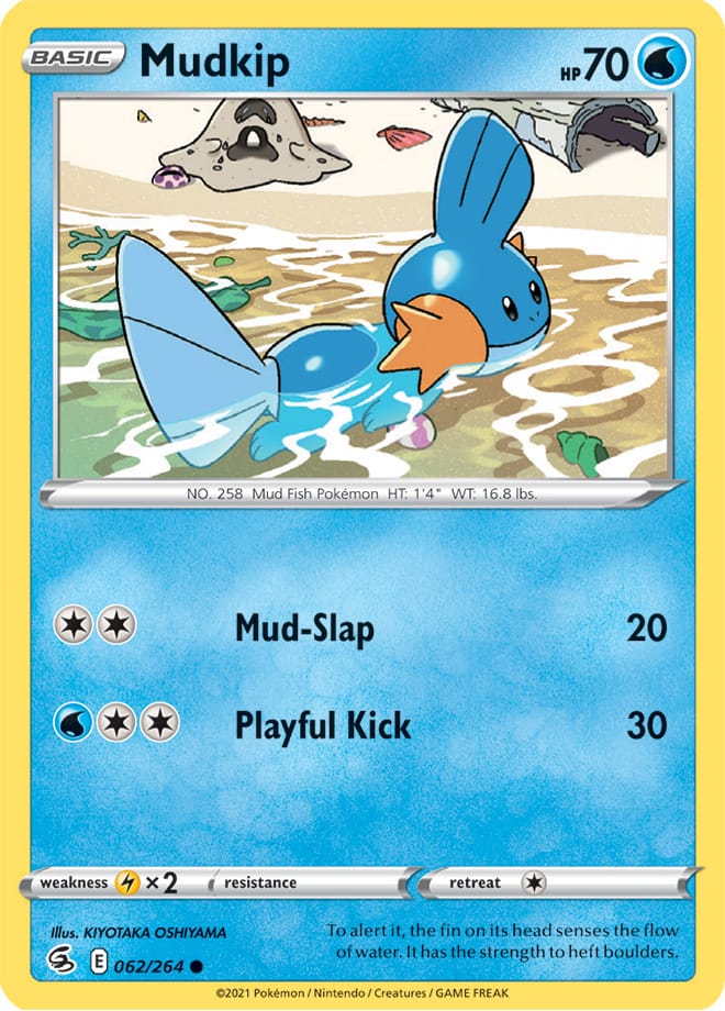 Mudkip #62/264 Common - Fusion Strike Pokemon card