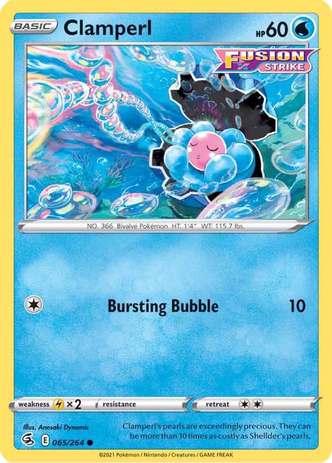 Clamperl #65/264 Common - Fusion Strike Pokemon card