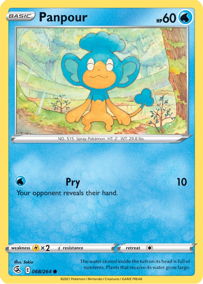 Panpour #68/264 Common - Fusion Strike Pokemon card