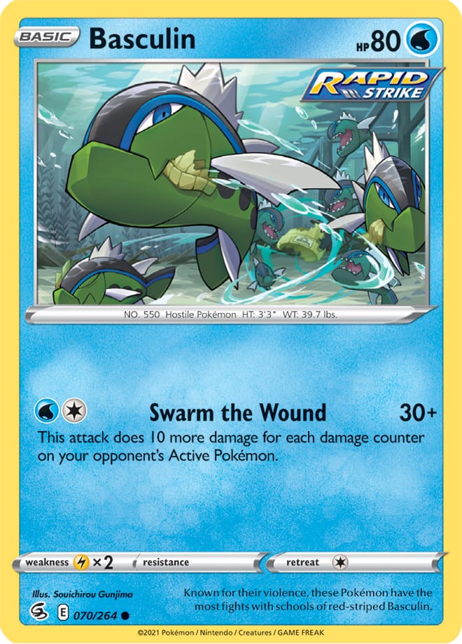 Basculin #70/264 Common - Fusion Strike Pokemon card