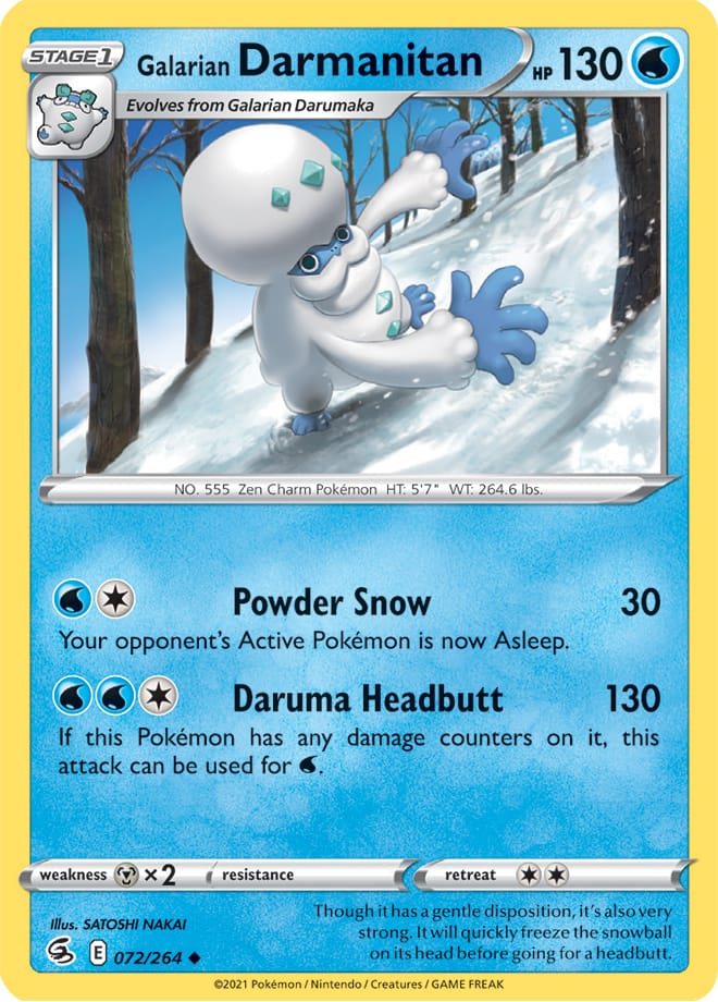 Darmanitan #72/264 Uncommon - Fusion Strike Pokemon card