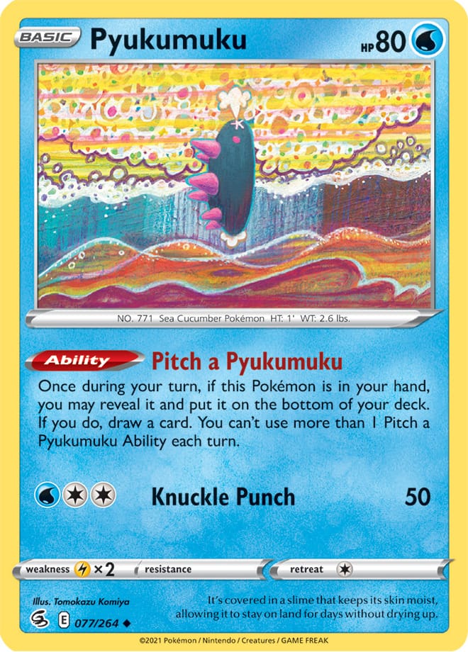 Pyukumuku #77/264 Uncommon - Fusion Strike Pokemon card