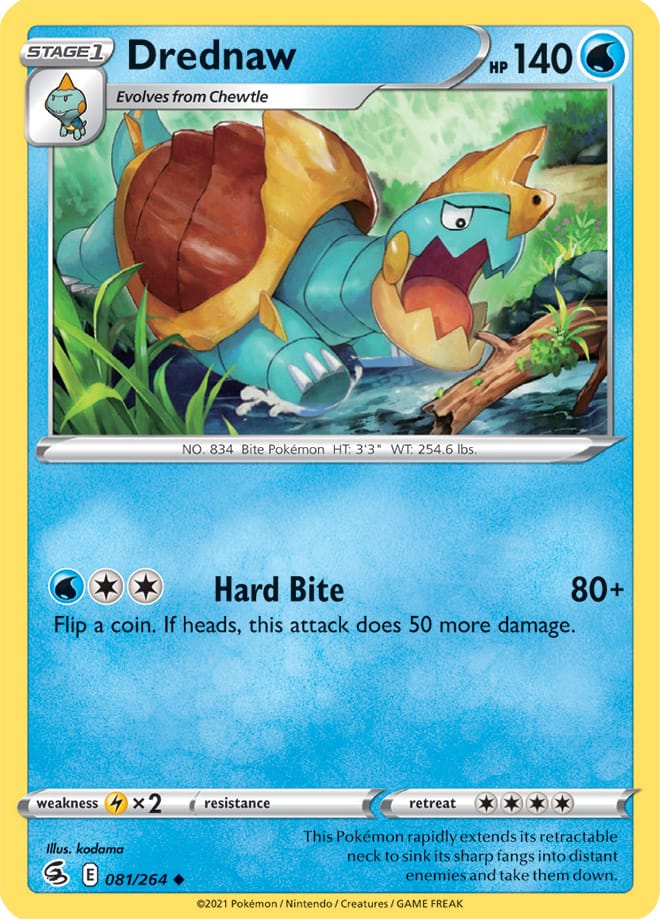 Drednaw #81/264 Uncommon - Fusion Strike Pokemon card