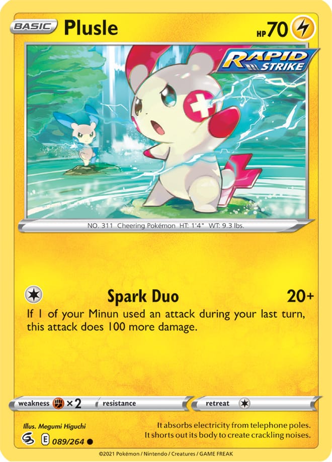 Plusle #89/264 Common - Fusion Strike Pokemon card