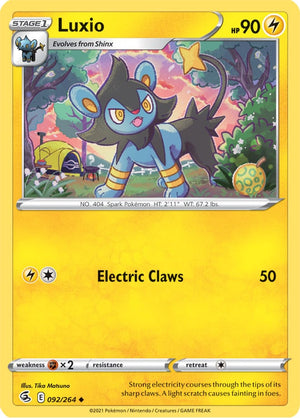0092 Luxio Uncommon Fusion Strike