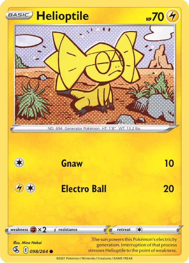Helioptile #98/264 Common - Fusion Strike Pokemon card