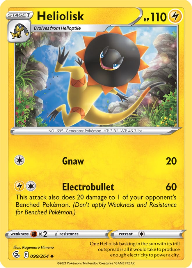 Heliolisk #99/264 Uncommon - Fusion Strike Pokemon card