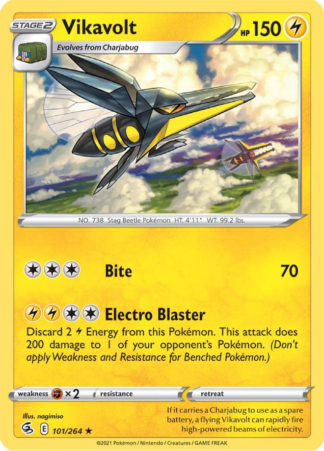 Vikavolt #101/264 Rare - Fusion Strike Pokemon card