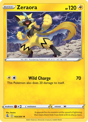 0102 Zeraora Rare Fusion Strike