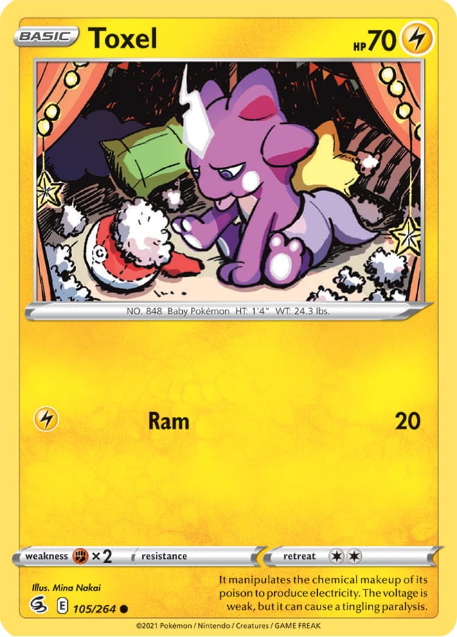 Toxel #105/264 Common - Fusion Strike Pokemon card