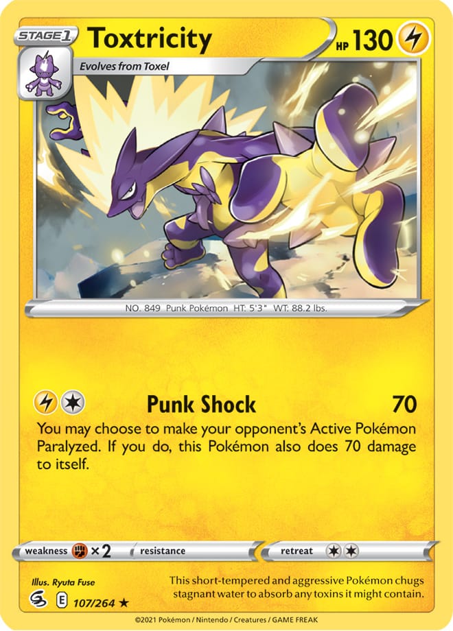 Toxtricity #107/264 Holo Rare - Fusion Strike Pokemon card