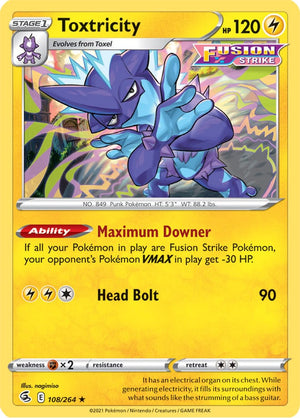 0108 Toxtricity Holo Rare Fusion Strike