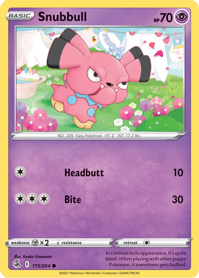 Snubbull #115/264 Common - Fusion Strike Pokemon card