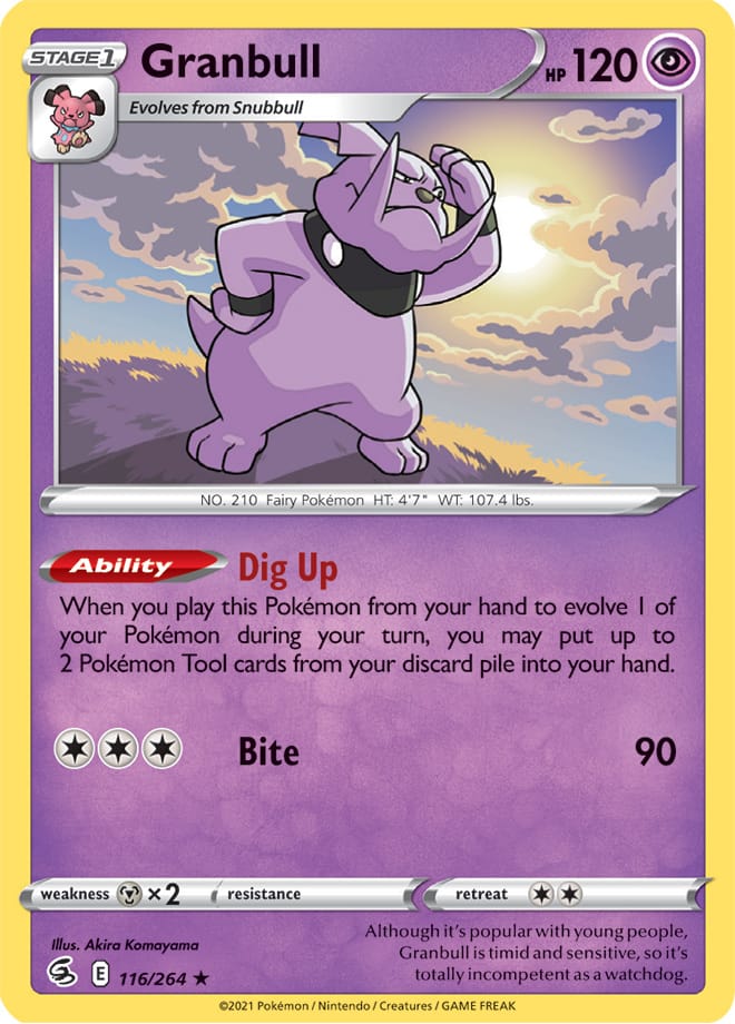 Granbull #116/264 Rare - Fusion Strike Pokemon card