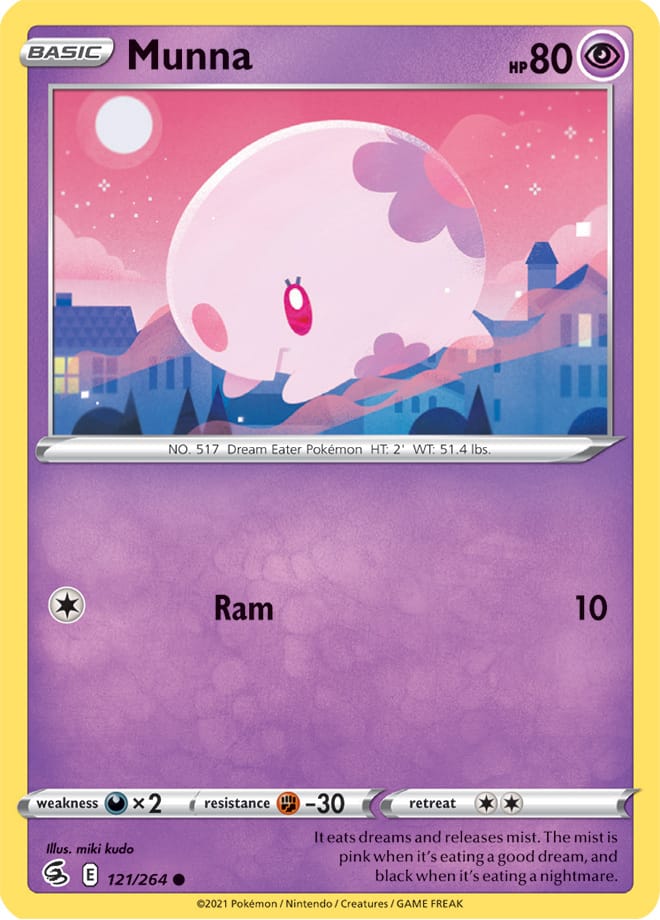Munna #121/264 Common - Fusion Strike Pokemon card
