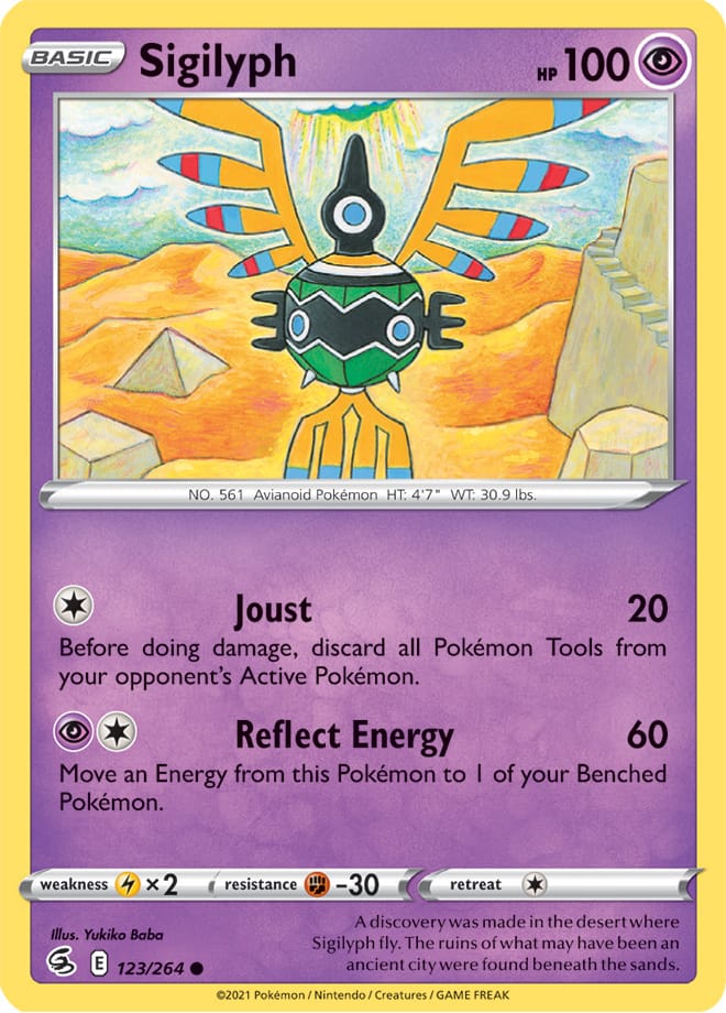 Sigilyph #123/264 Common - Fusion Strike Pokemon card