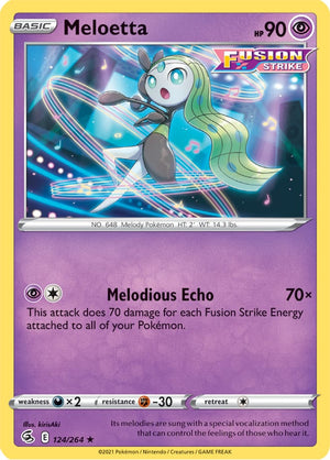 0124 Meloetta Rare Fusion Strike