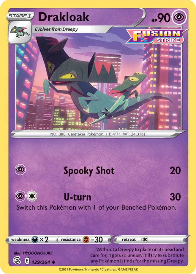 Drakloak #129/264 Uncommon - Fusion Strike Pokemon card